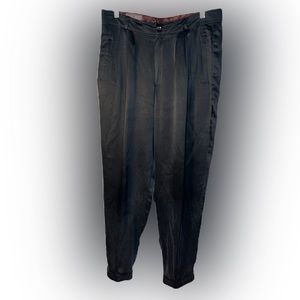 Bugatchi silk pleated trousers 36 vintage